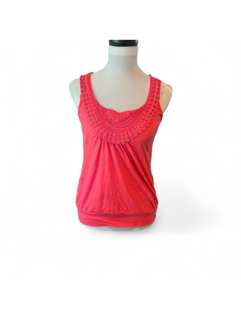 Derek Heart Coral Y2K  cut out boho top size M